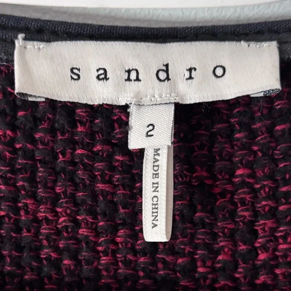 Sandro Vintage Zip-Up Knit Cardigan - Picture 3 of 6